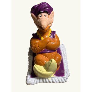 Wendy's Alf Genie Figurine On Magic Carpet  Vintage 1980s Collectible Toy